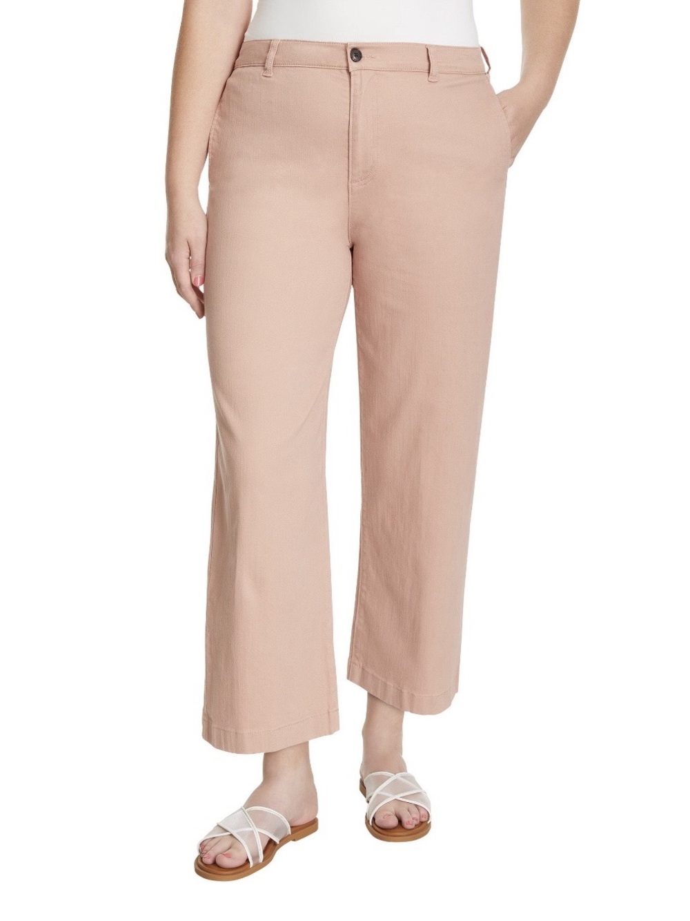 NWT Women’s Size 14 Pink Ella Moss Women's Wide Leg Crop Pant